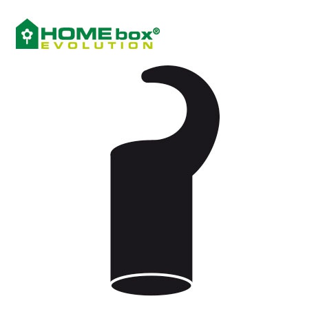 HOMEbox Plastikhaken kurz 22mm